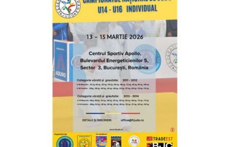 Campionatele Naționale de Judo U14 și U16 vor avea loc la București, în perioada 13–15 martie 2026